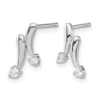 14k White Gold Diamond Earrings-EM5491-020-WA