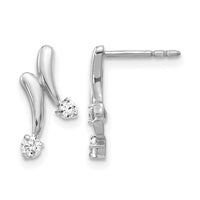 14k White Gold Diamond Earrings-EM5491-020-WA