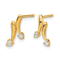 14k Yellow Gold Diamond Earrings-EM5491-020-YA
