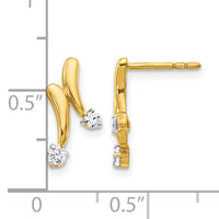 14k Yellow Gold Diamond Earrings-EM5491-020-YA
