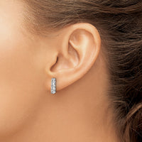 14k White Gold 4-stone Diamond Post Earrings-EM5496-050-WA