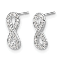 14k White Gold Diamond Infinity Earrings-EM5513-016-WA