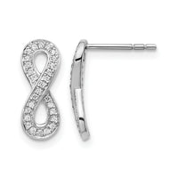 14k White Gold Diamond Infinity Earrings-EM5513-016-WA