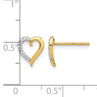 14k Diamond Heart Earrings-EM5521-005-YA