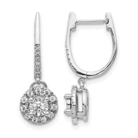 14k White Gold 0.35ct Dia. Round Dangle Hinged Hoop Earrings-EM5542-033-WA