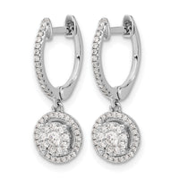 14k White Gold Diamond Hinged Hoop Earrings-EM5543-050-WA