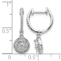 14k White Gold Diamond Hinged Hoop Earrings-EM5543-050-WA