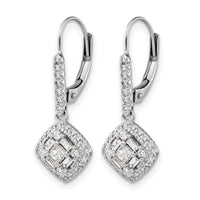 14k White Gold Diamond Leverback Earrings-EM5544-050-WA