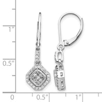 14k White Gold Diamond Leverback Earrings-EM5545-050-WA