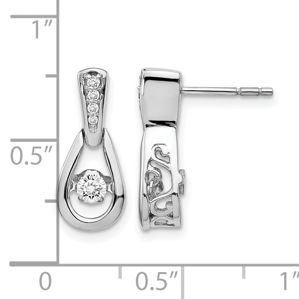 14k White Gold Vibrant Diamond Earrings-EM5548-025-WA