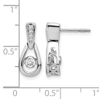 14k White Gold Vibrant Diamond Earrings-EM5548-025-WA