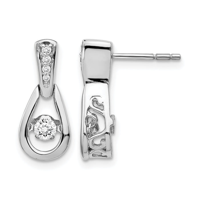 14k White Gold Vibrant Diamond Earrings-EM5548-025-WA