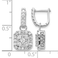 14k White Gold Diamond Hinged Earrings-EM5549-088-WA