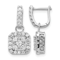 14k White Gold Diamond Hinged Earrings-EM5549-088-WA