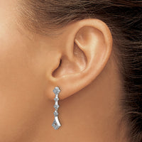 14k White Gold Diamond Vintage Earrings-EM5555-010-WA
