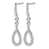 14k White Gold Diamond Teardrop Earrings-EM5558-025-WA