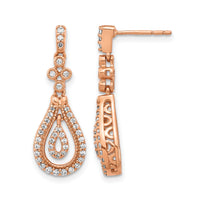 14k Rose Gold Polished Diamond Post Earrings-EM5566-040-RA