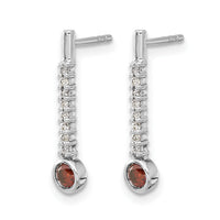 14k White Gold Red/White Diamond Earrings-EM5577-RD-033-WA