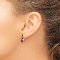 14k Yellow Gold Diamond and Ruby Earrings-EM5597-RU-033-YA