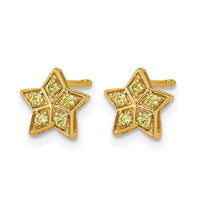 14k Yellow Gold Yellow Sapphire Star Post Earrings-EM6609-SAY-YA