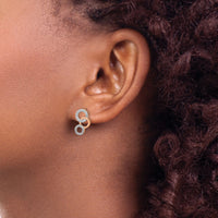 14k Rose Gold Diamond Circles Post Earrings-EM6903-026-RA