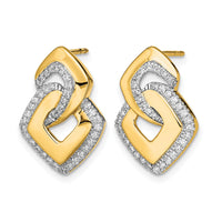 14k Polished Diamond Fancy Shaped Post Earrings-EM6904-033-YA