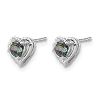 14k White Gold Mystic Fire Topaz and Diamond Heart Earrings-EM7027-FT-001-WA