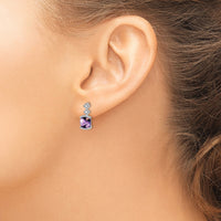 14k White Gold Amethyst and Diamond Earrings-EM7081-AM-004-WA