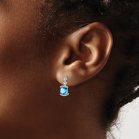 14k White Gold Blue Topaz and Diamond Earrings-EM7081-BT-004-WA