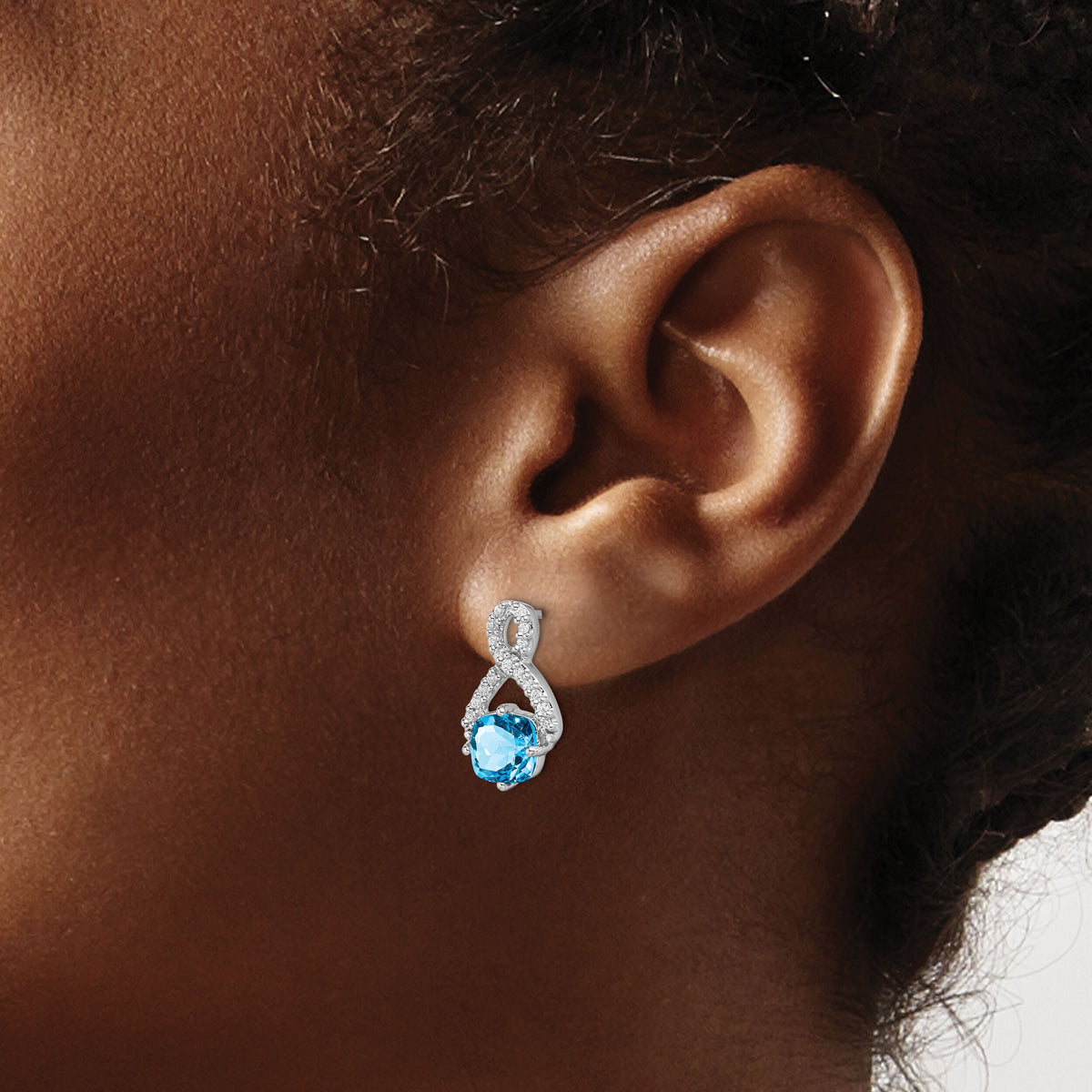 14k White Gold Blue Topaz and Diamond Earrings-EM7089-BT-017-WA
