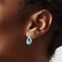 14k White Gold Blue Topaz and Diamond Earrings-EM7089-BT-017-WA