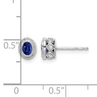 14k White Gold Sapphire and Diamond Earrings-EM7093-SA-012-WA
