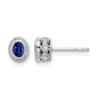 14k White Gold Sapphire and Diamond Earrings-EM7093-SA-012-WA