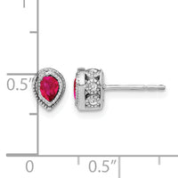 14k White Gold Ruby and Diamond Earrings-EM7094-RU-015-WA