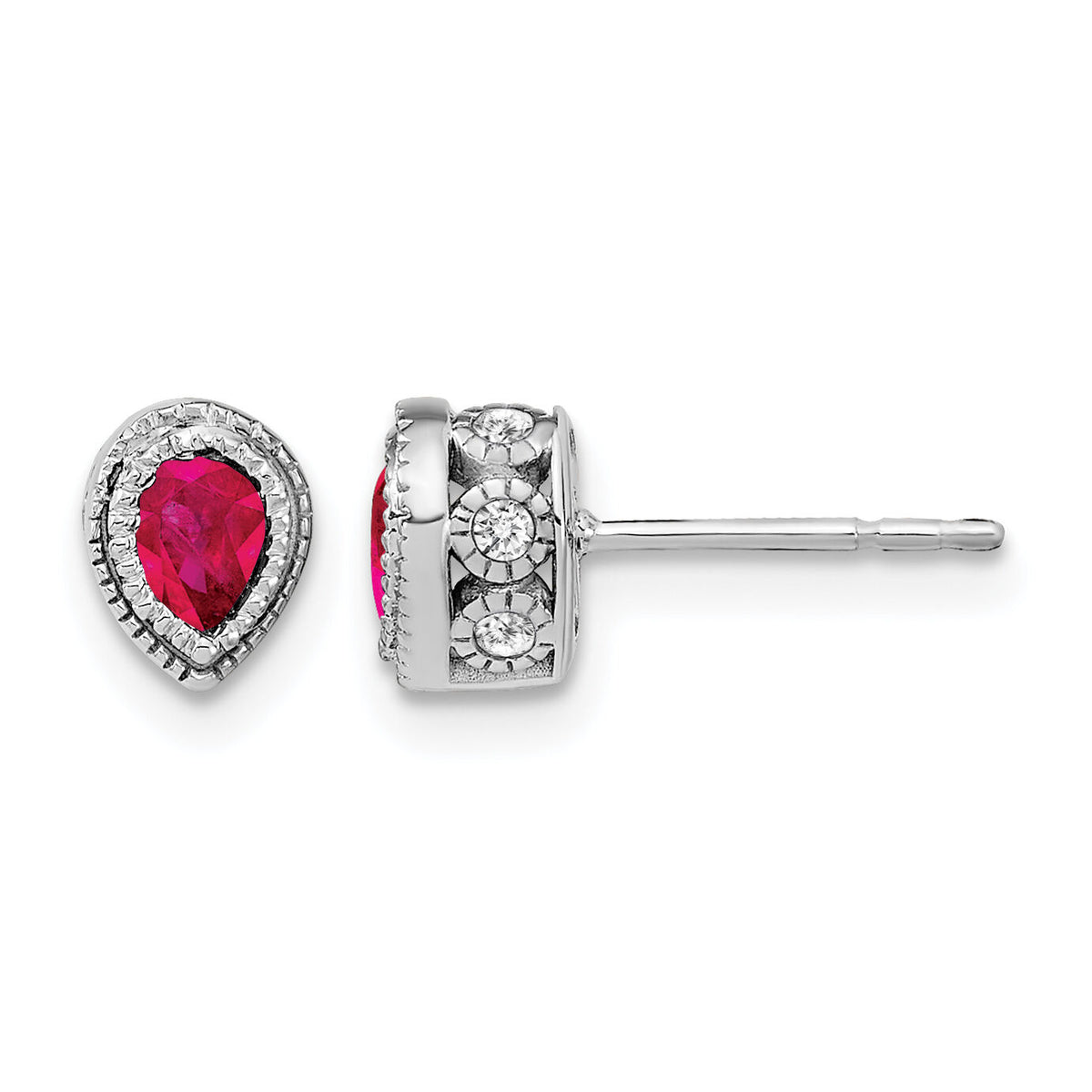 14k White Gold Ruby and Diamond Earrings-EM7094-RU-015-WA