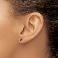 14k White Gold Trillion Amethyst Earrings-EM7100-AM-W