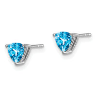 14k White Gold Trillion Blue Topaz Earrings-EM7100-BT-W