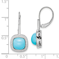 14k White Gold Turquoise and Diamond Leverback Earrings-EM7141-BTQ-026-WA
