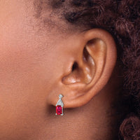 14k White Gold Ruby and Diamond Earrings-EM7187-RU-004-WA