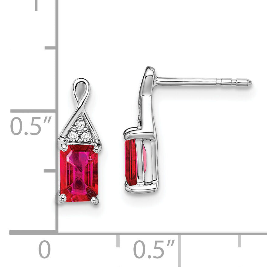 14k White Gold Ruby and Diamond Earrings-EM7187-RU-004-WA