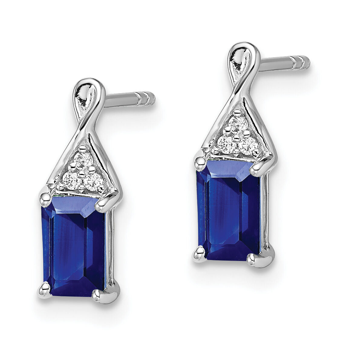 14k White Gold Sapphire and Diamond Earrings-EM7187-SA-004-WA