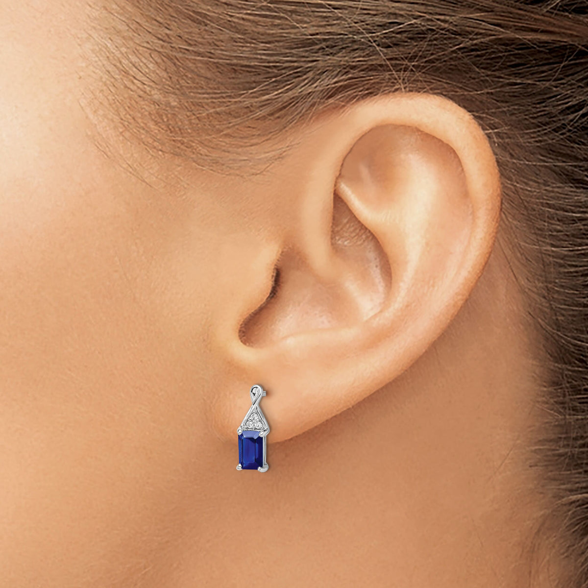 14k White Gold Sapphire and Diamond Earrings-EM7187-SA-004-WA