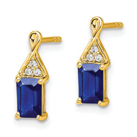 14k Sapphire and Diamond Earrings-EM7187-SA-004-YA