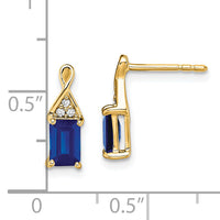 14k Sapphire and Diamond Earrings-EM7187-SA-004-YA