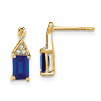 14k Sapphire and Diamond Earrings-EM7187-SA-004-YA