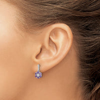 14k White Gold Amethyst and Diamond Earrings-EM7191-AM-004-WA
