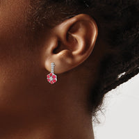 14k White Gold Ruby and Diamond Earrings-EM7191-RU-005-WA