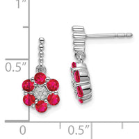 14k White Gold Ruby and Diamond Earrings-EM7191-RU-005-WA