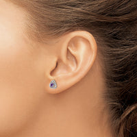 14k White Gold Amethyst Post Earrings-EM7395-AM-W