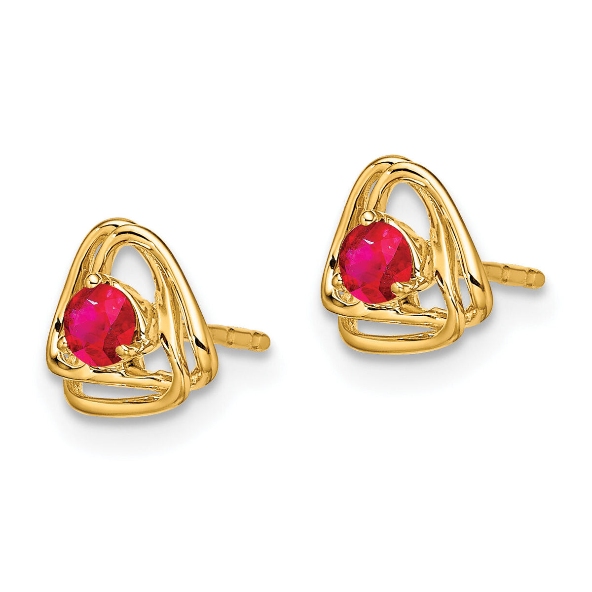 14k Amethyst Post Earrings-EM7395-AM-Y